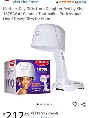 White Professional Ceramic Tourmaline Hood Dryer - 1875W